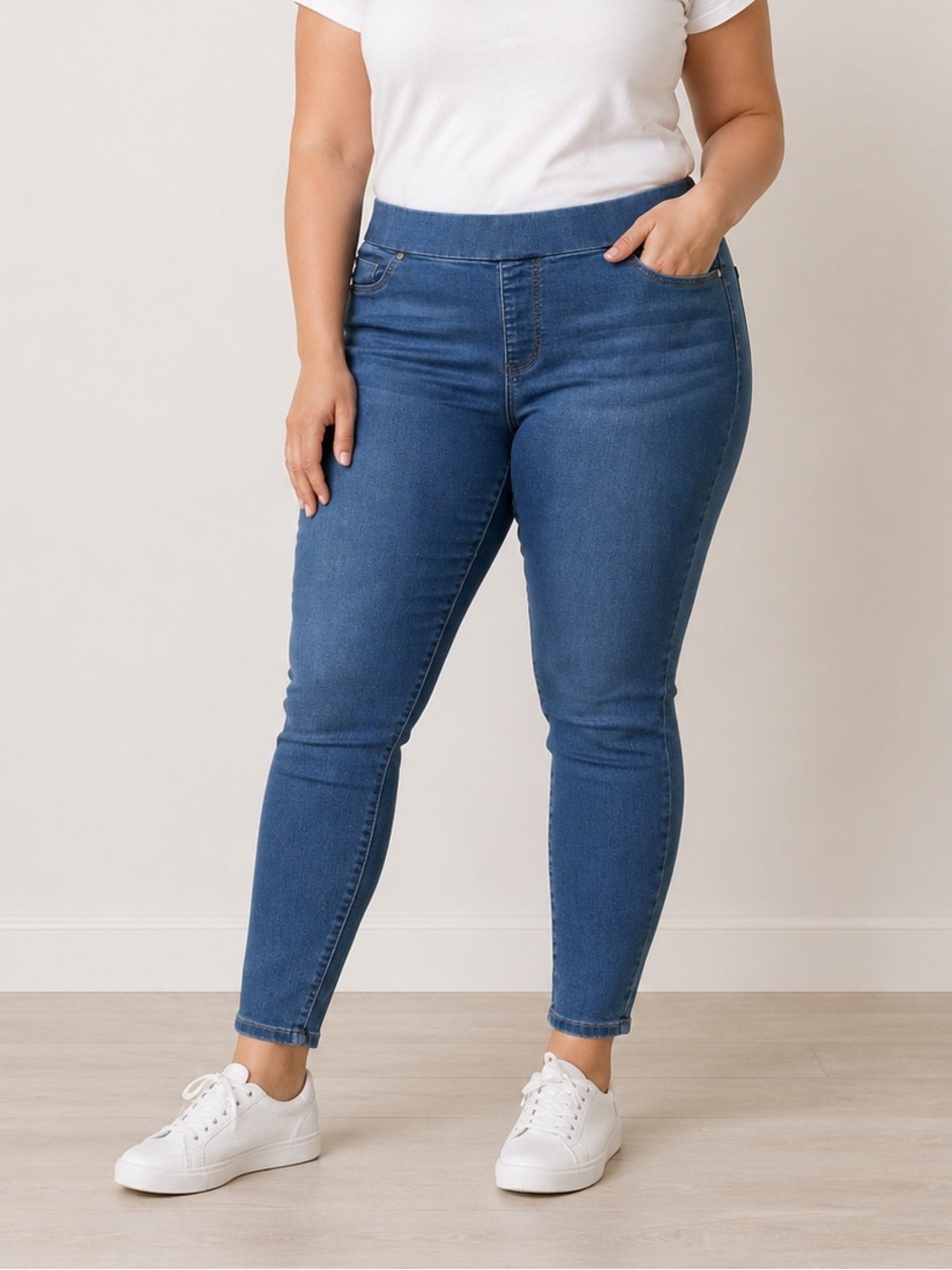 Liverpool Ankle Skinny Jeans Size 14/32 High Rise Stretch Denim Blue